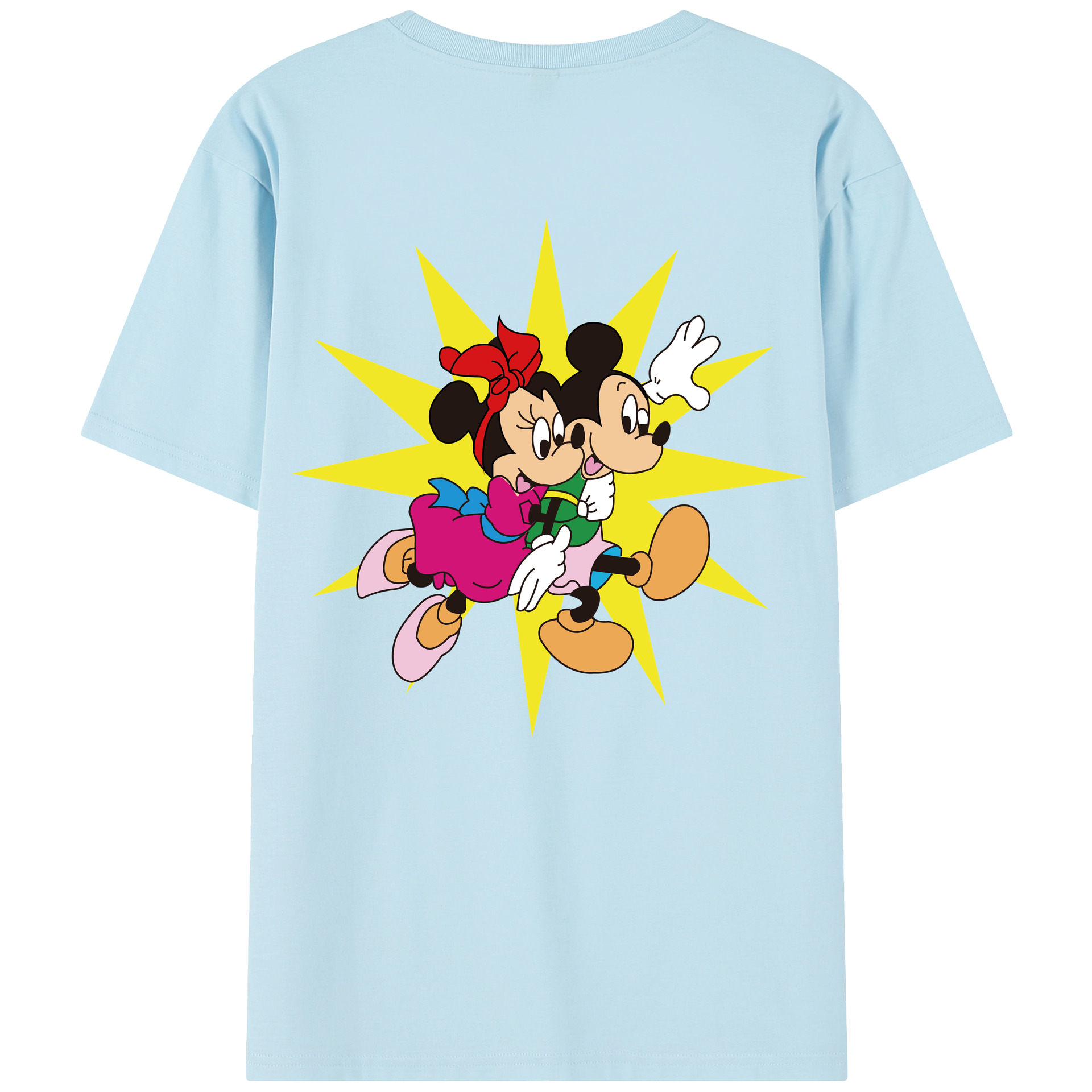 （画像用） ミッキーマウス Mickey Mouse 綿100％半袖Tシャツ（背面プリント）